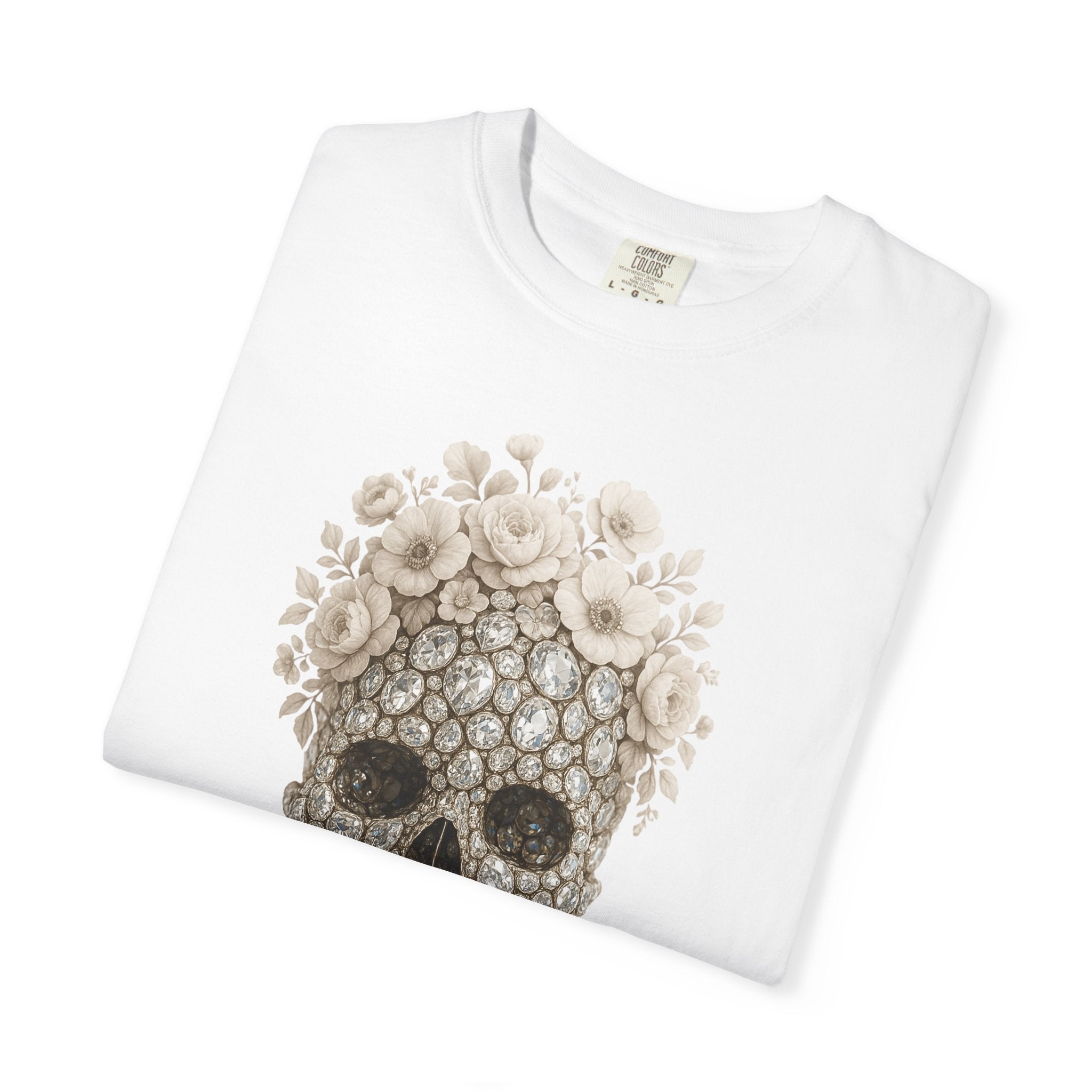 Dark T-shirt with Skull and Diamonds