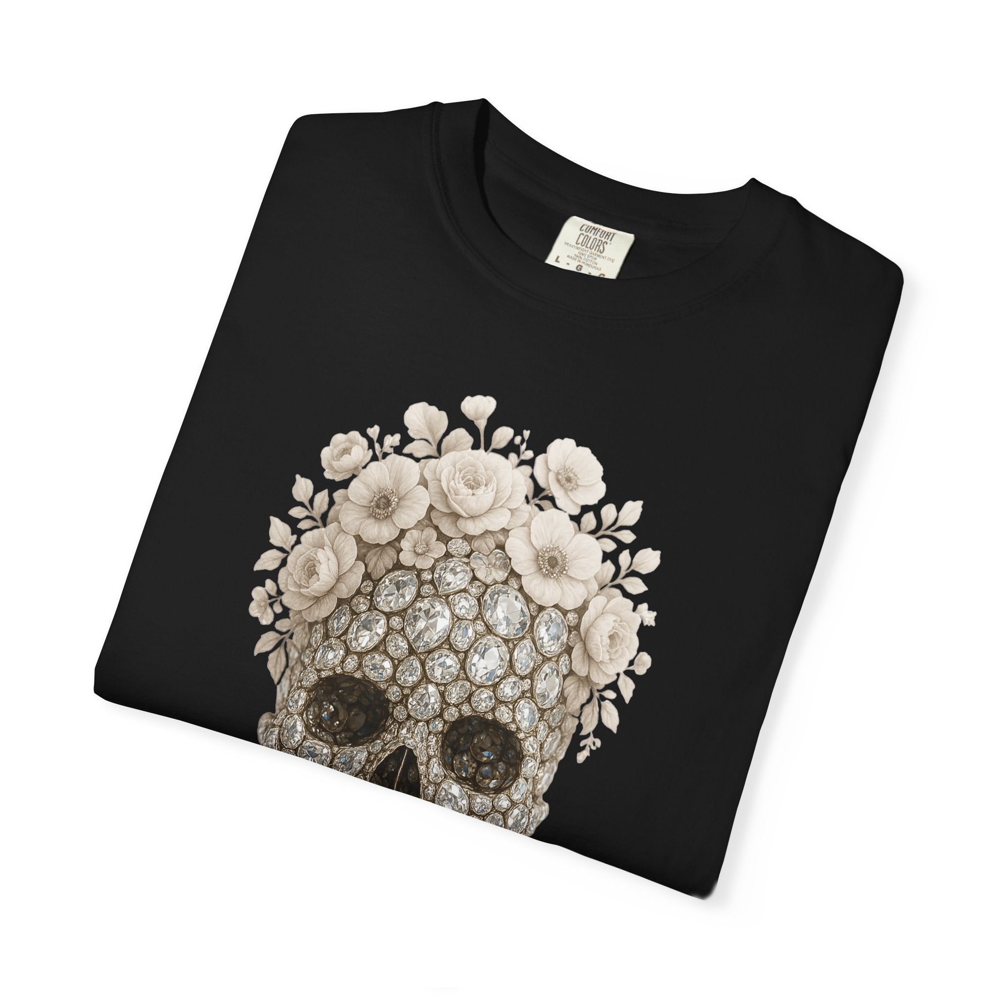 Dark T-shirt with Skull and Diamonds