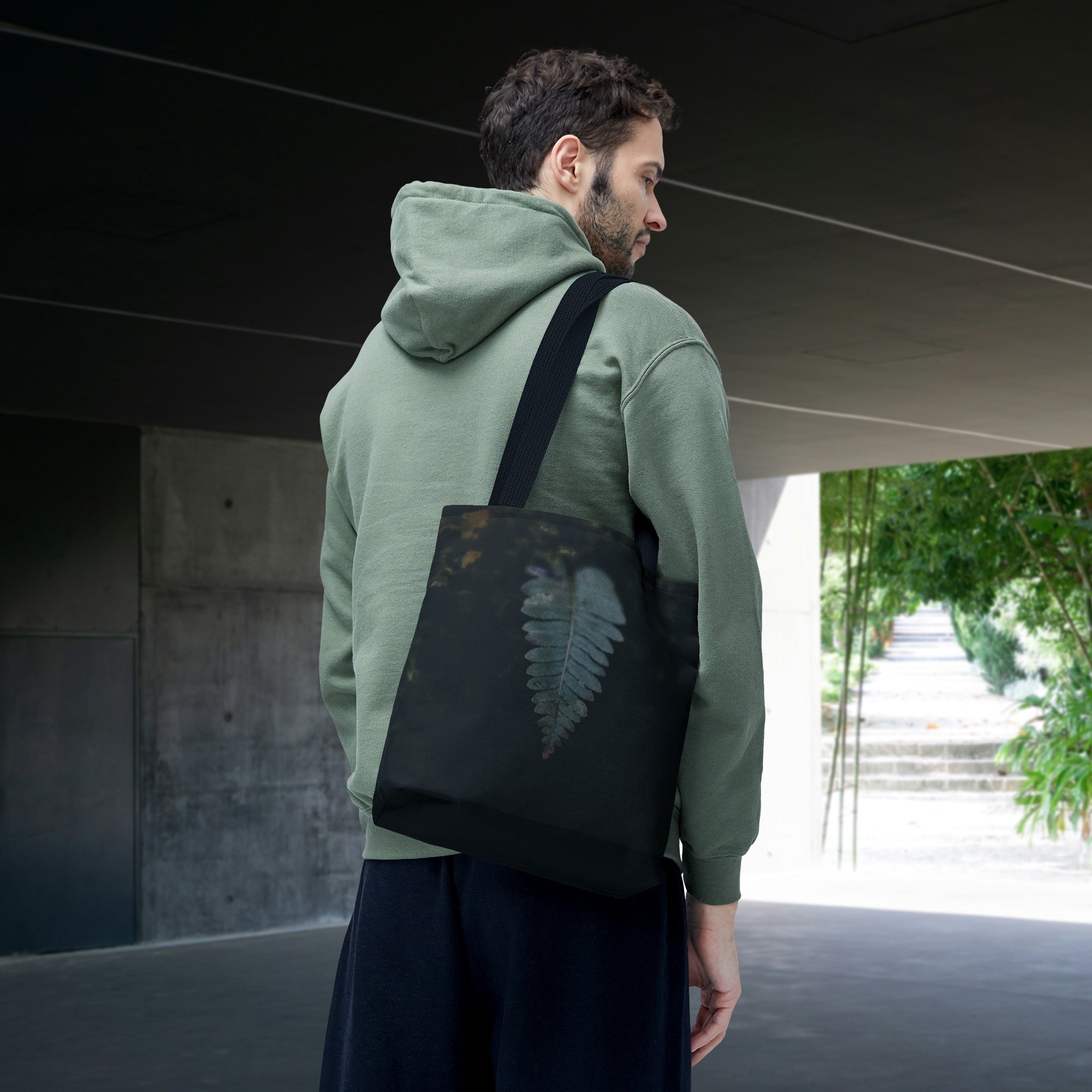 Botanical Tote Bag with Elegant Fern Design