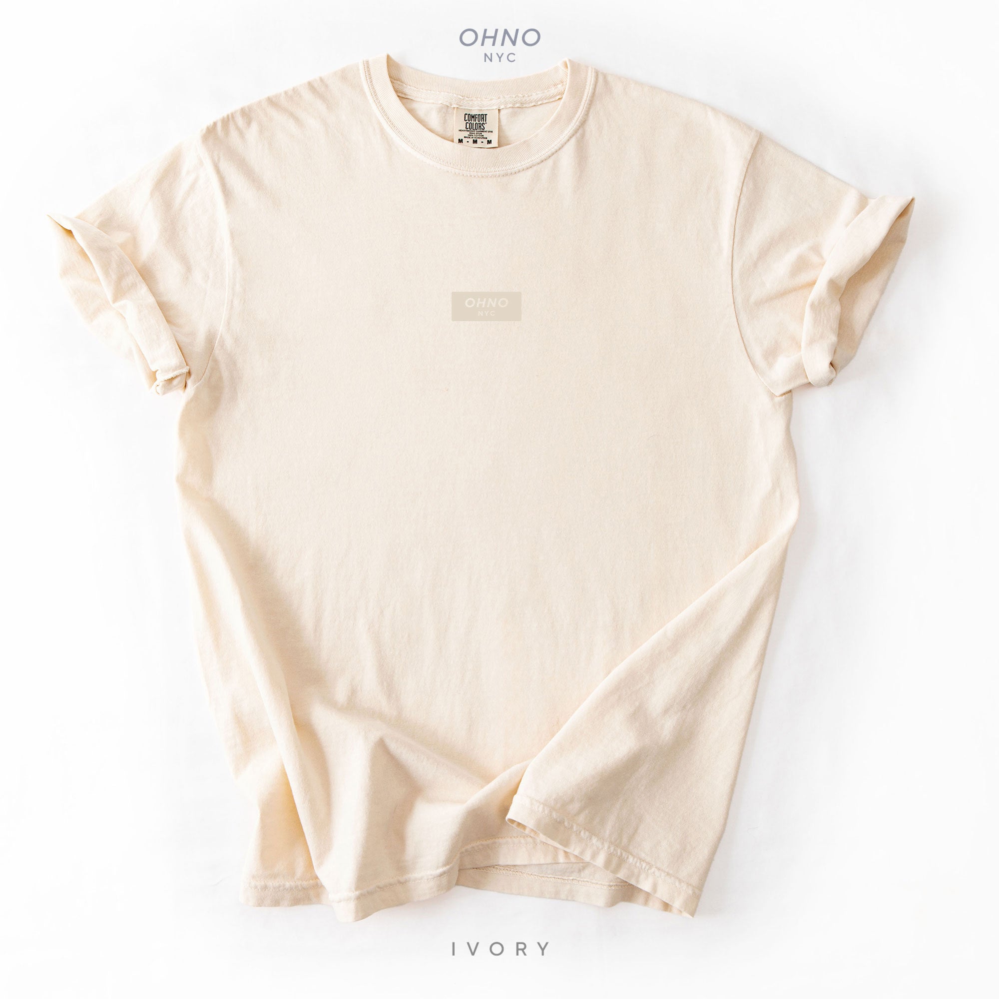 Ghost Rectangle Logo of OHNO New York T-Shirt