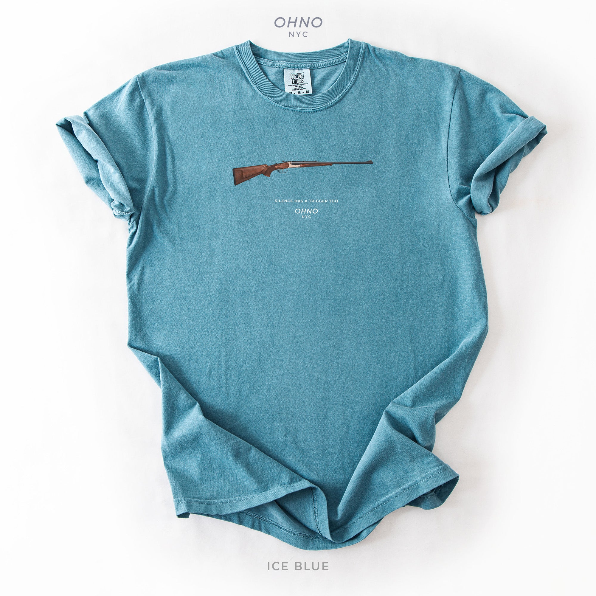 Silence Has a Trigger T-Shirt with a Hunting Rifle