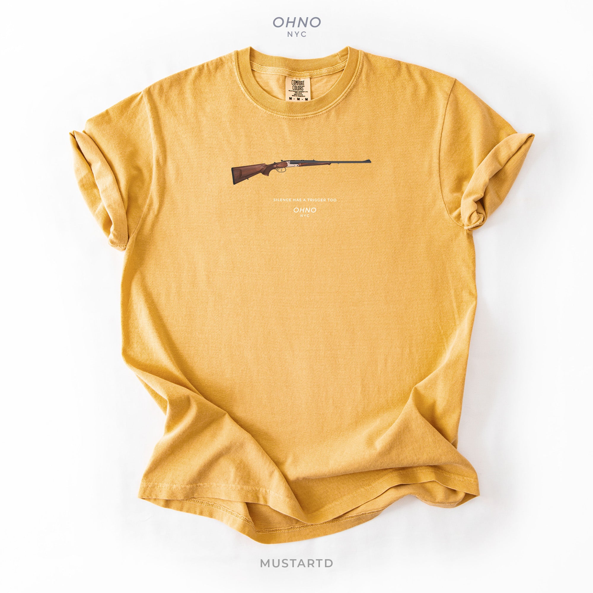 Silence Has a Trigger T-Shirt with a Hunting Rifle