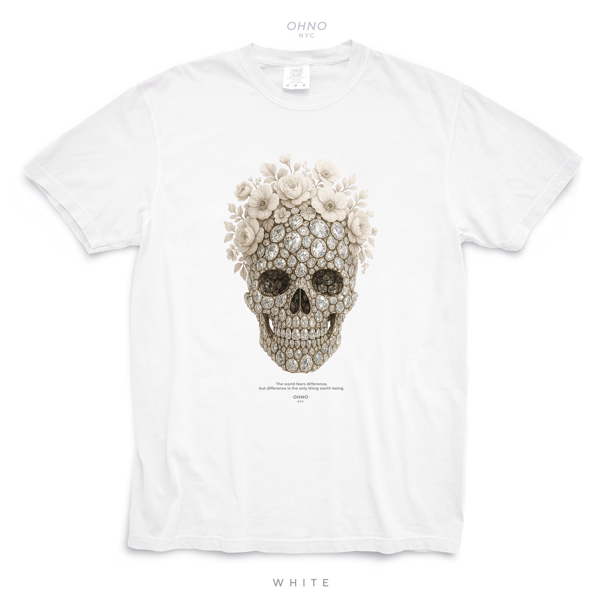 Dark T-shirt with Skull and Diamonds