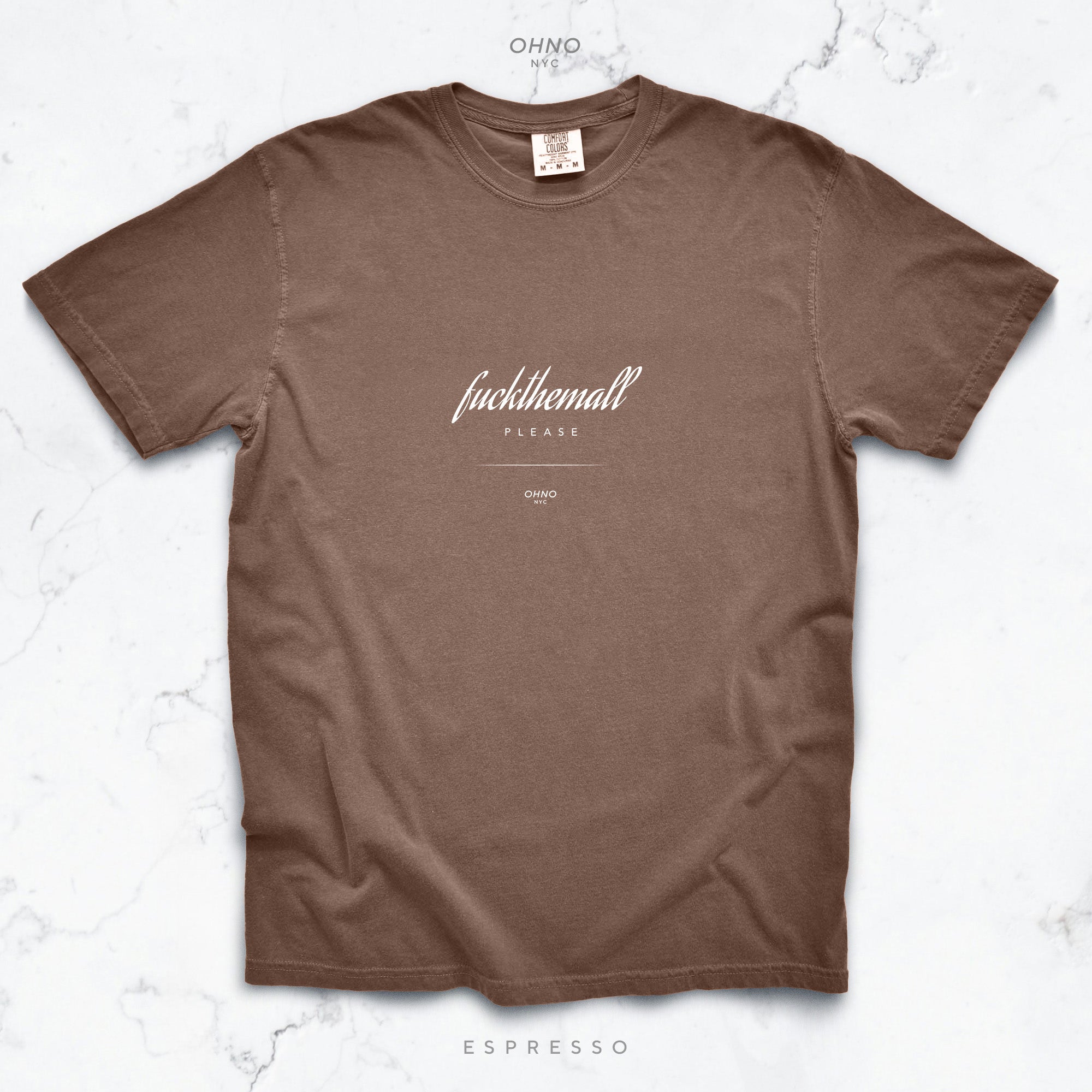 Small Fuck them all text T-Shirt