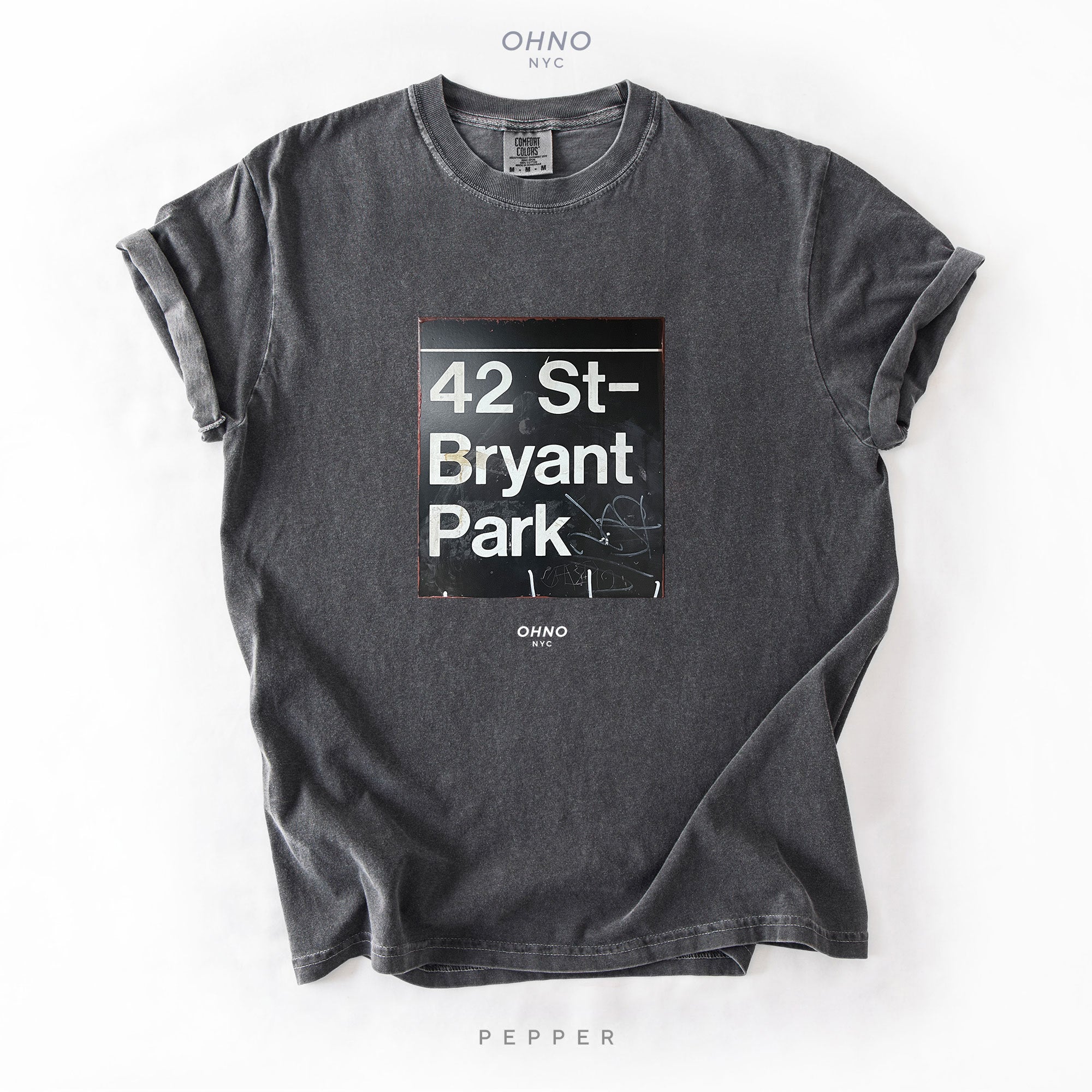 Bryant Park and 42St New York Subway Sign T-Shirt