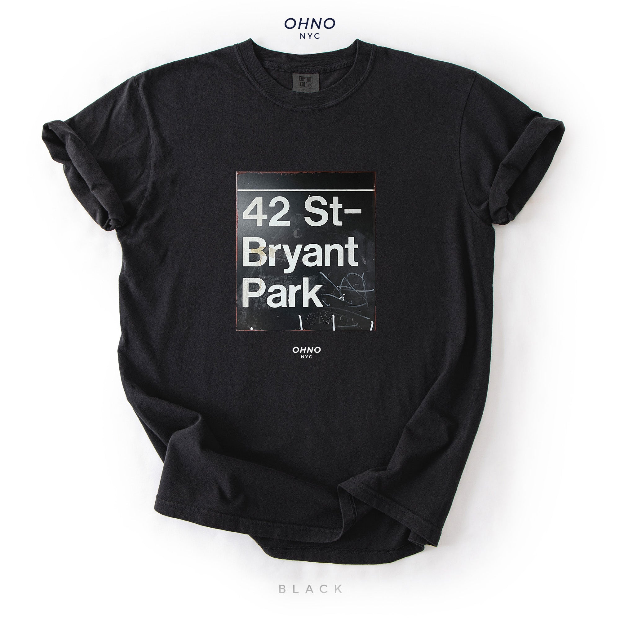 Bryant Park and 42St New York Subway Sign T-Shirt