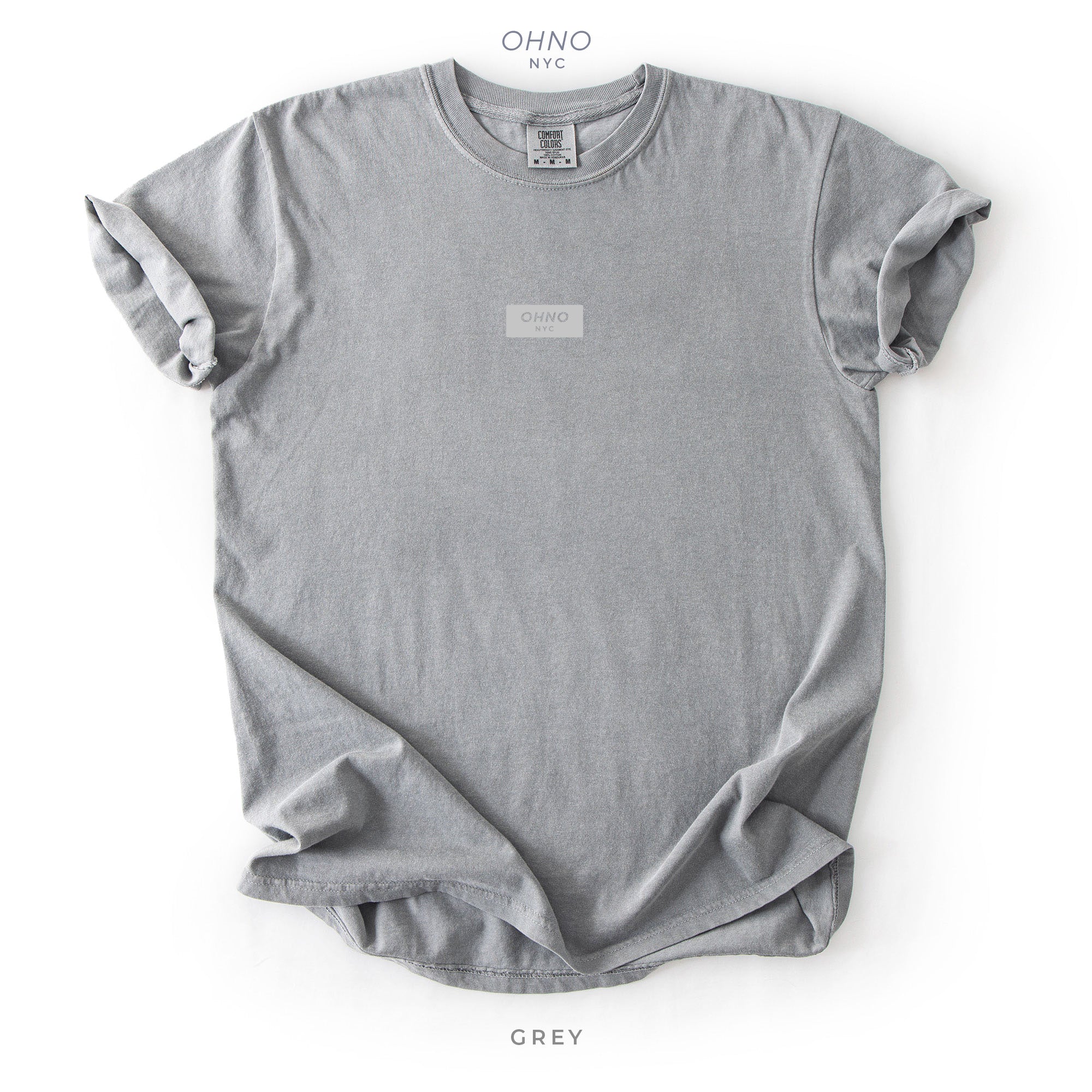 Ghost Rectangle Logo of OHNO New York T-Shirt