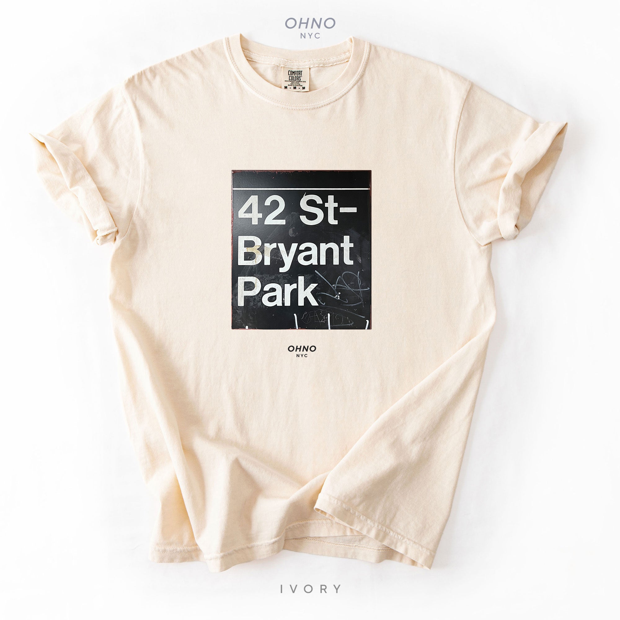 Bryant Park and 42St New York Subway Sign T-Shirt