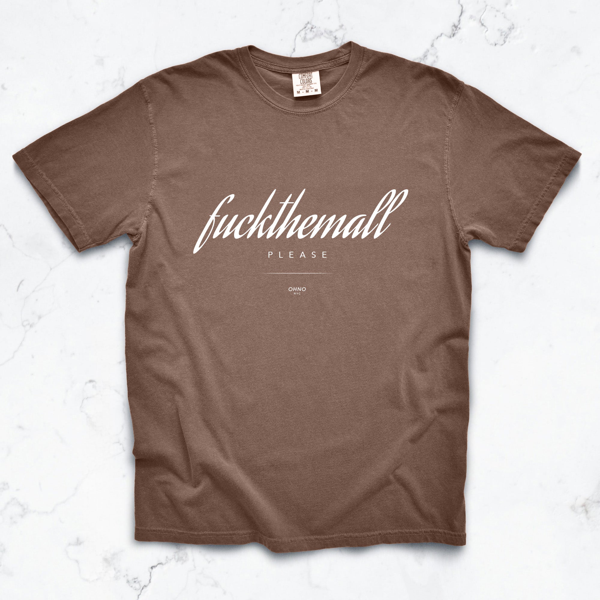 Large Fuck Them all text T-Shirt