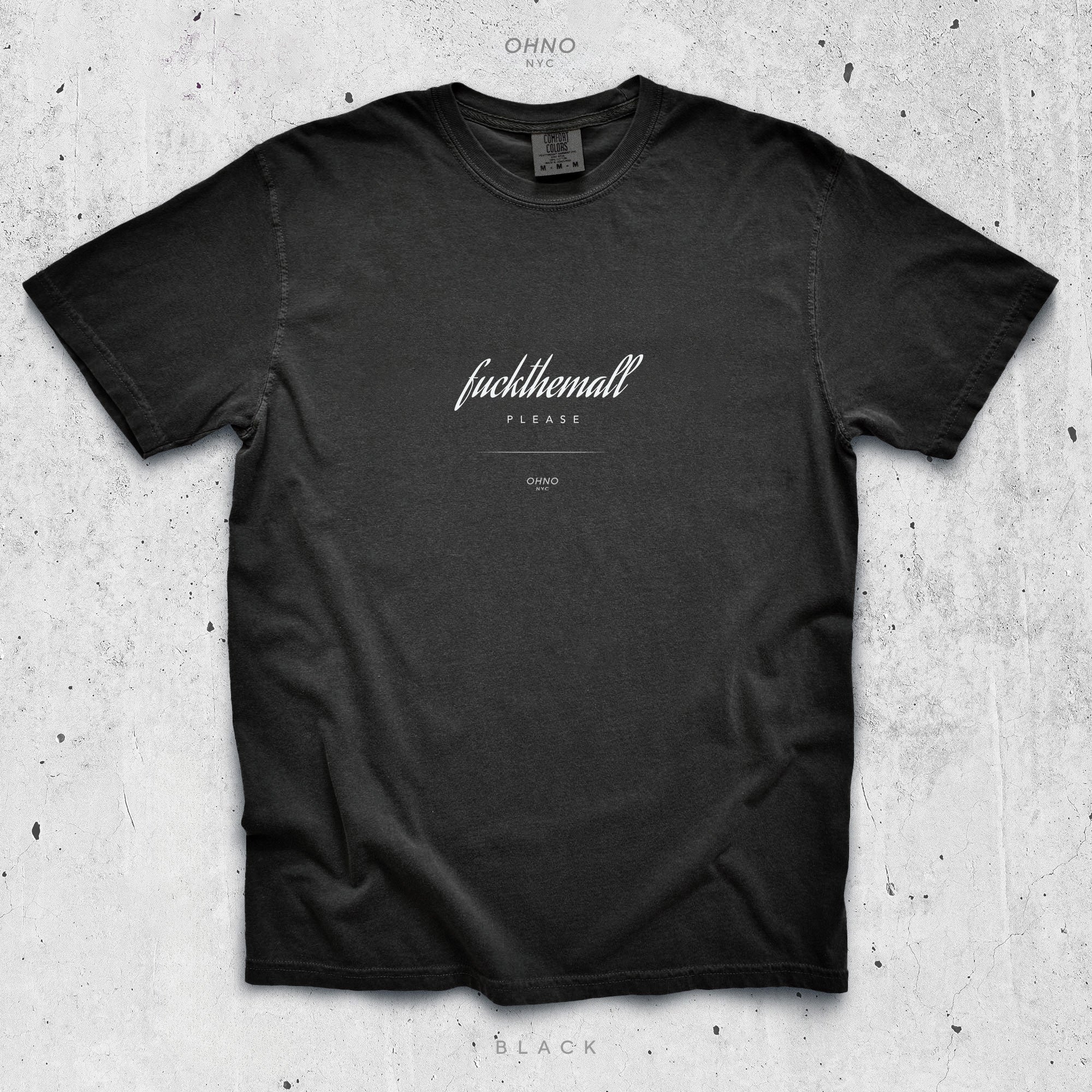 Small Fuck them all text T-Shirt