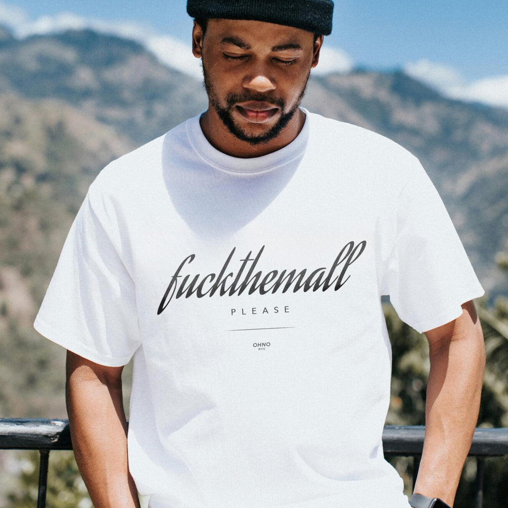 Large Fuck Them all text T-Shirt