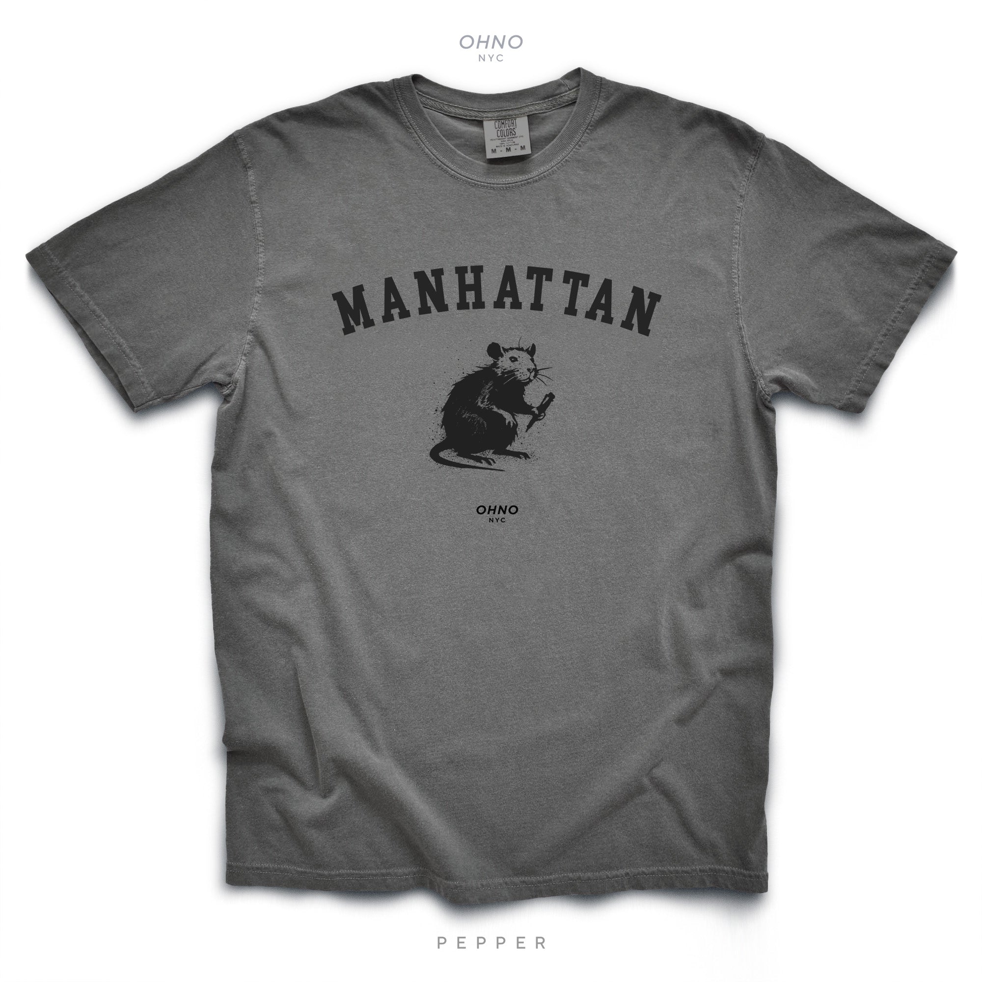 Manhattan T-Shirt with New York Symbols / Rat Graffiti