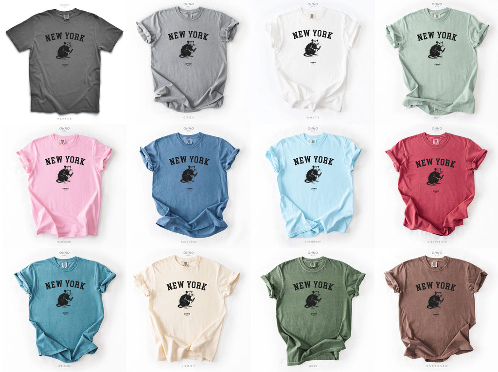 T-Shirt with New York Symbols / Rat Graffiti