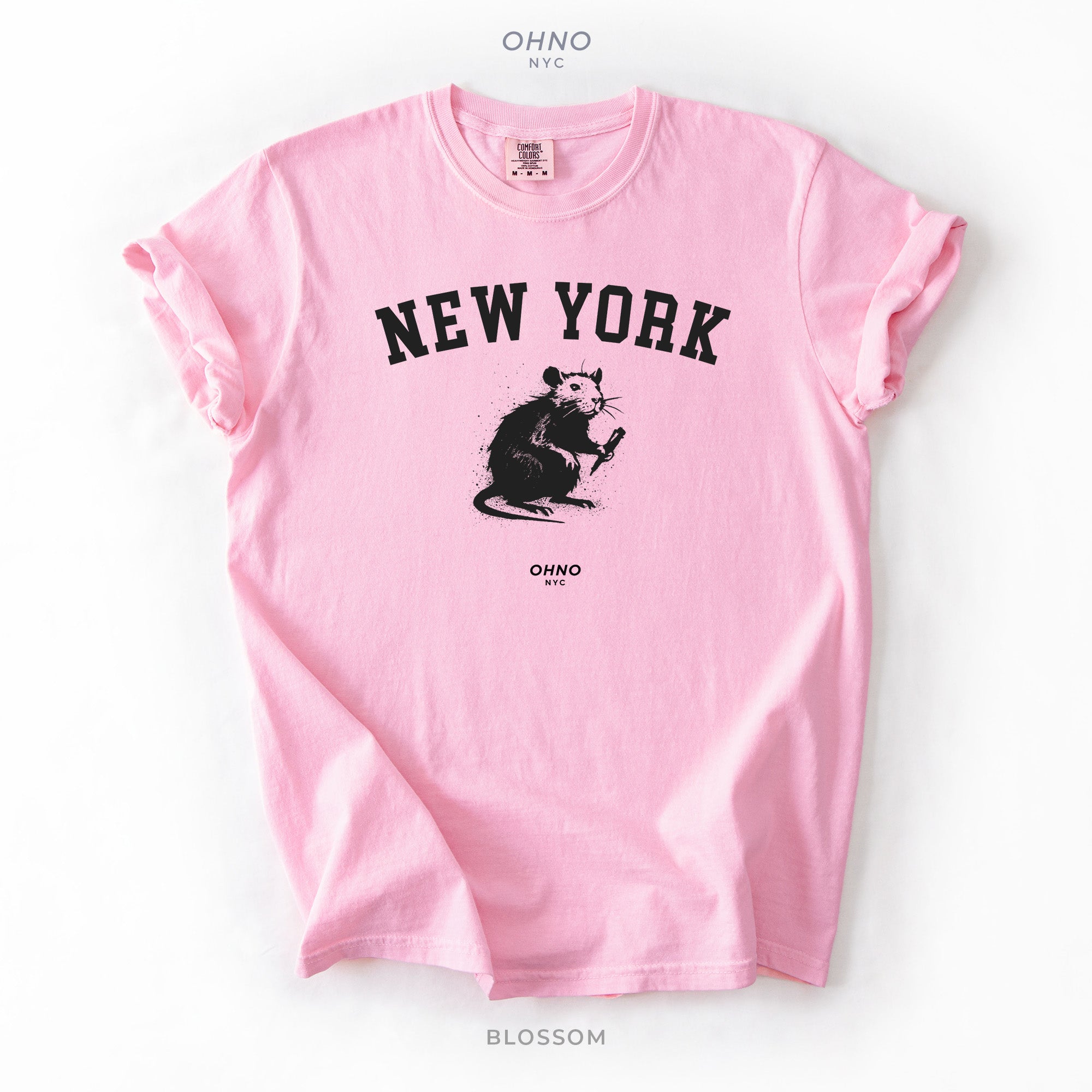 T-Shirt with New York Symbols / Rat Graffiti