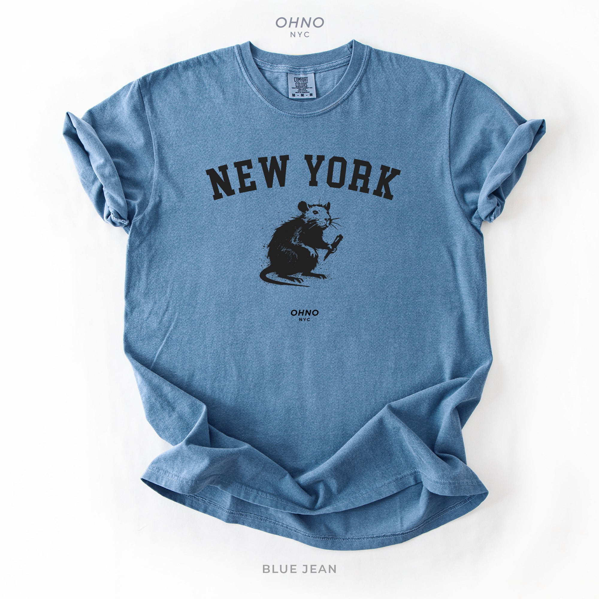 T-Shirt with New York Symbols / Rat Graffiti