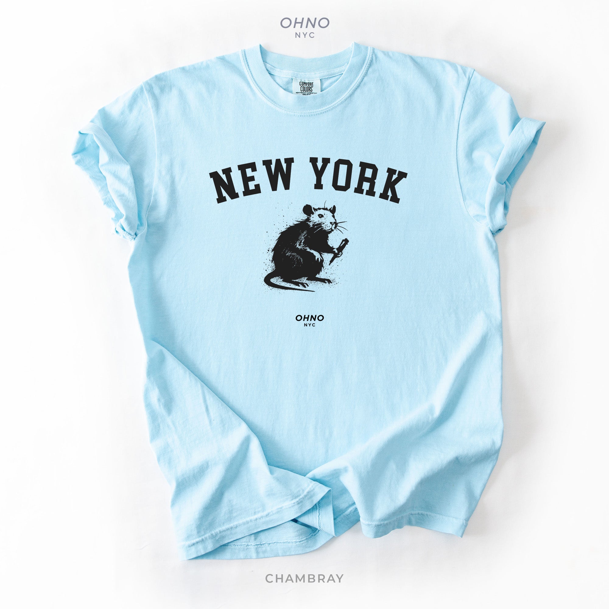 T-Shirt with New York Symbols / Rat Graffiti