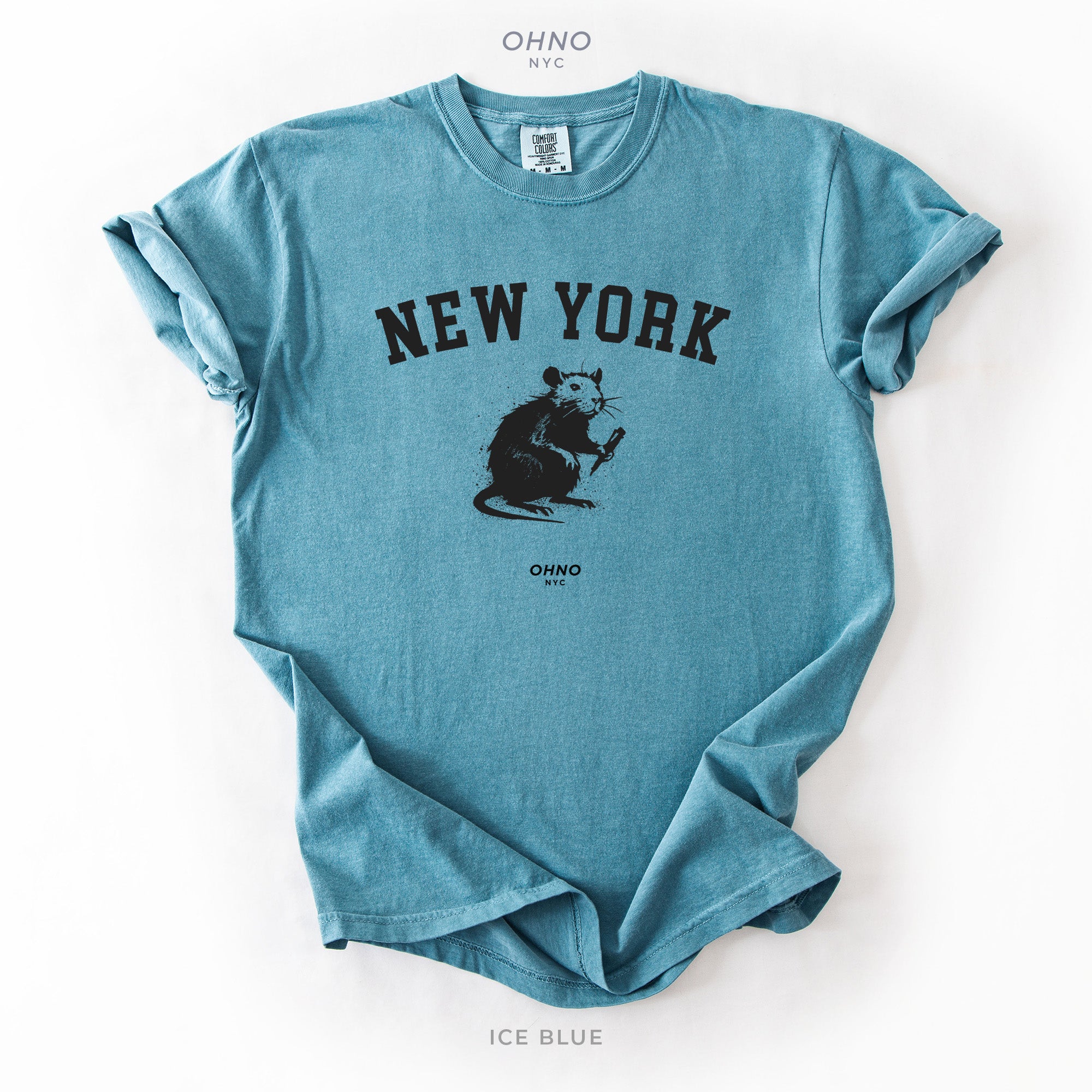 T-Shirt with New York Symbols / Rat Graffiti