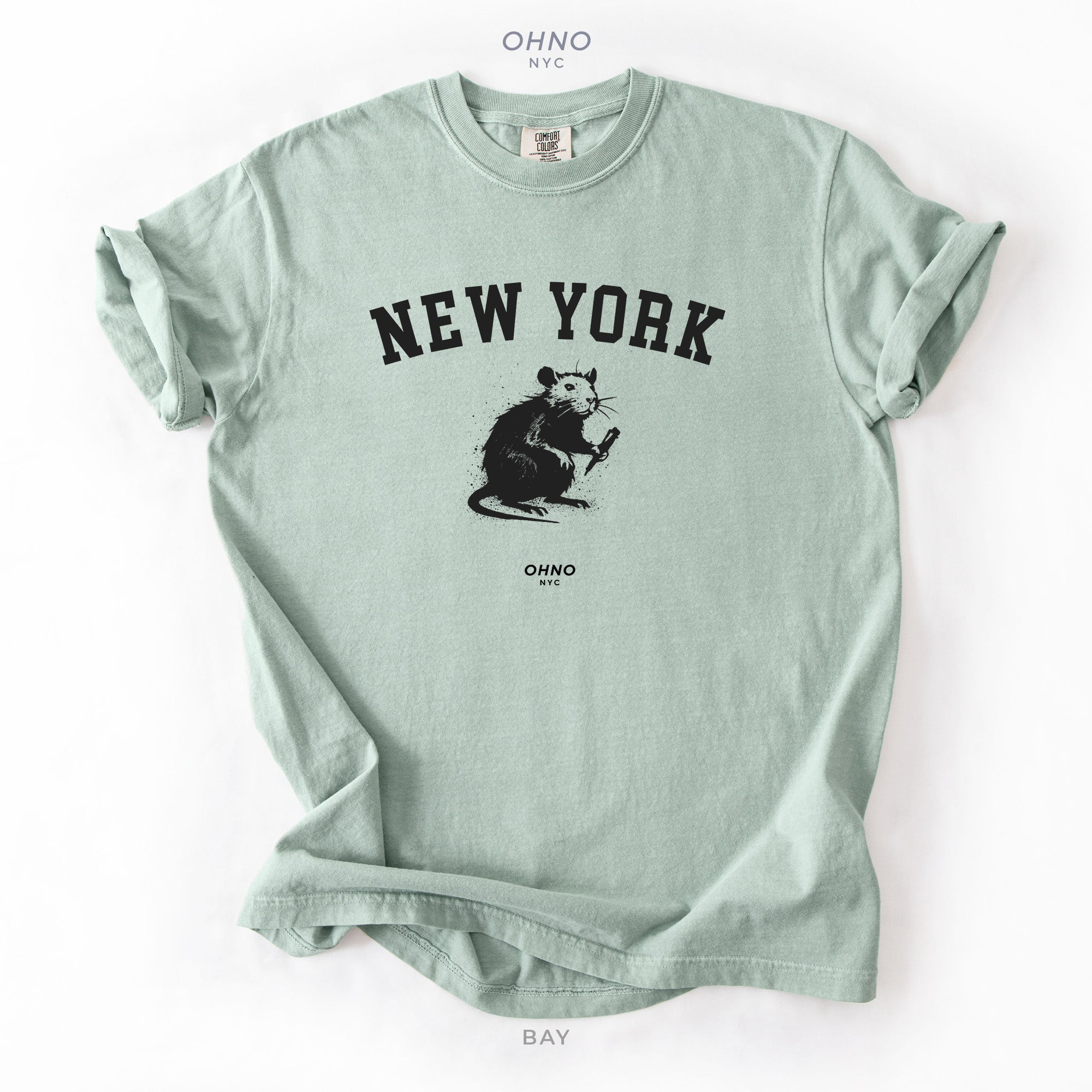 T-Shirt with New York Symbols / Rat Graffiti