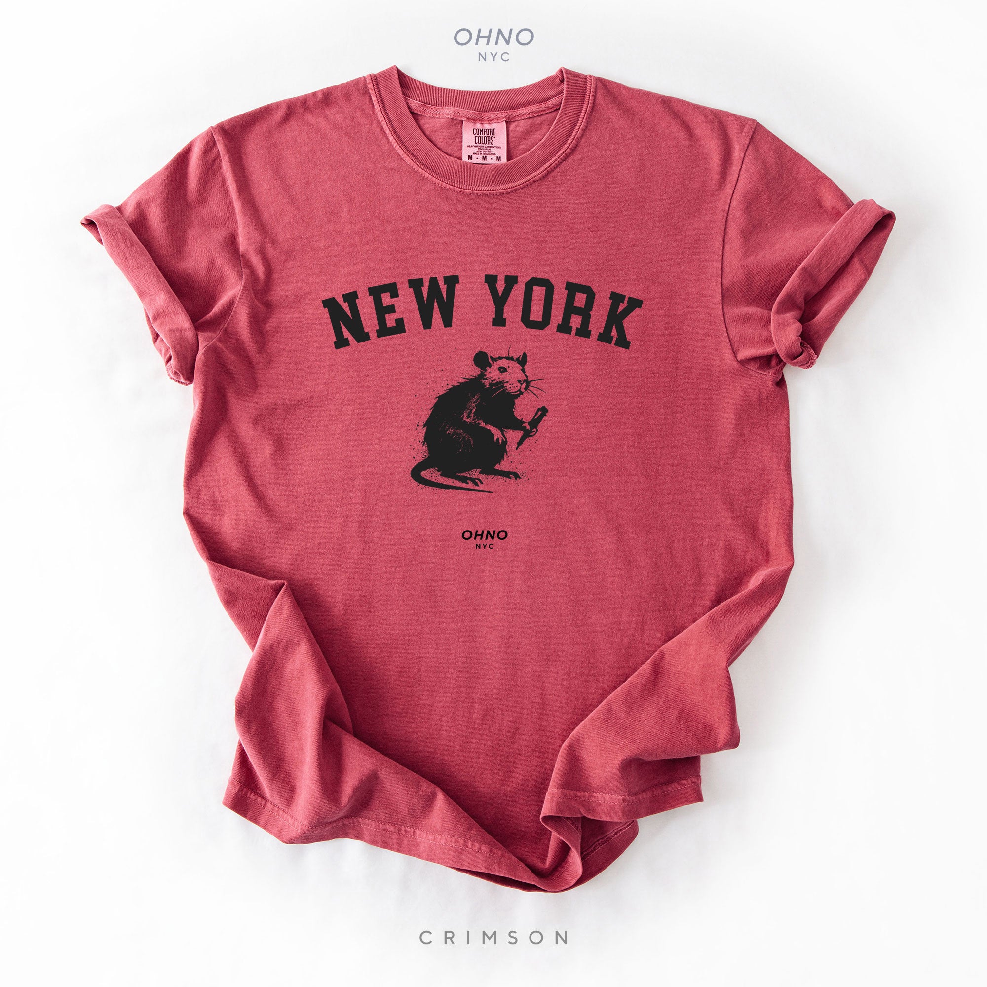 T-Shirt with New York Symbols / Rat Graffiti