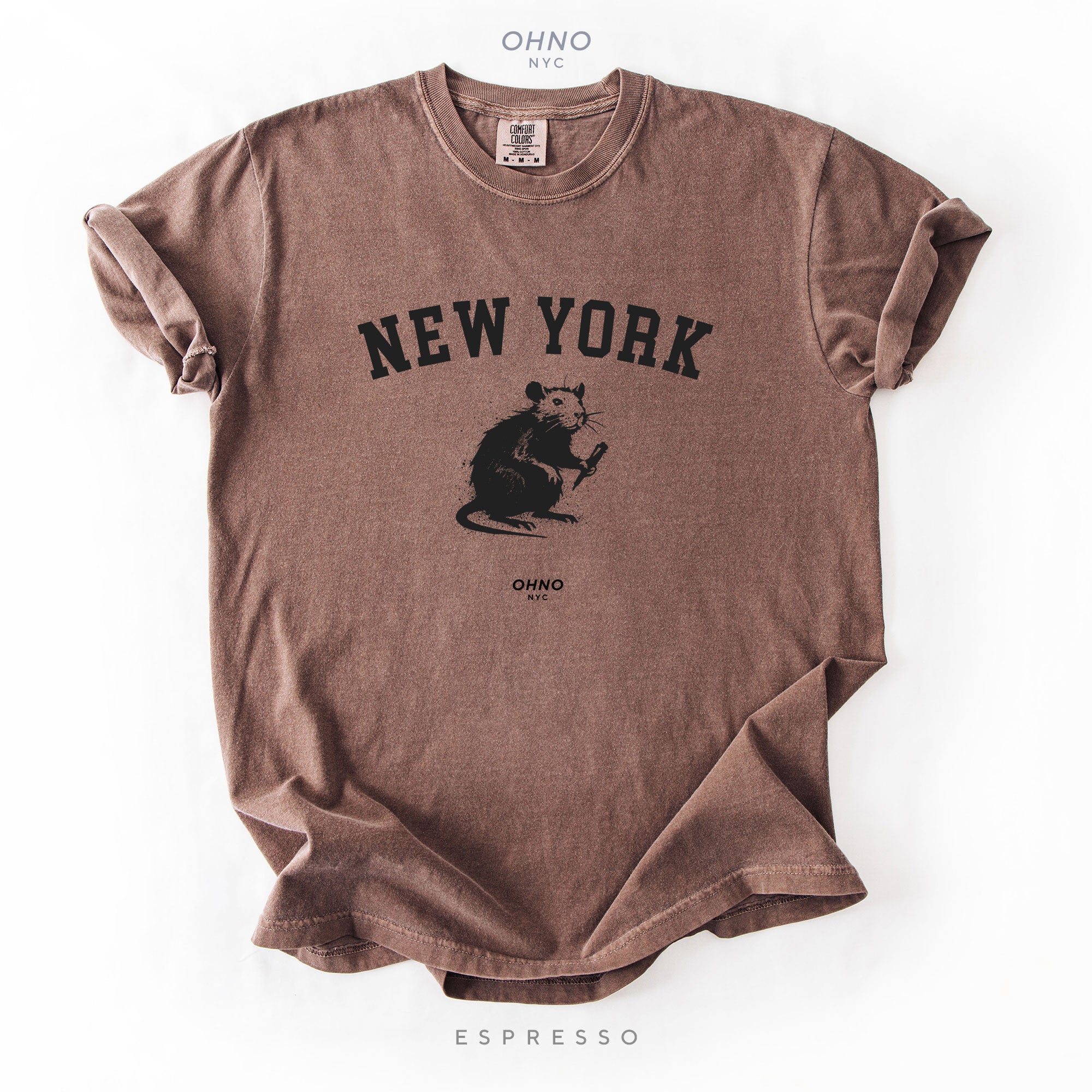 T-Shirt with New York Symbols / Rat Graffiti
