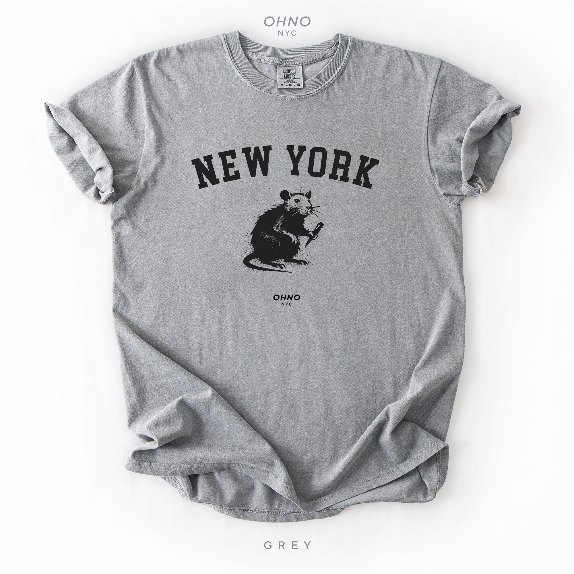 T-Shirt with New York Symbols / Rat Graffiti