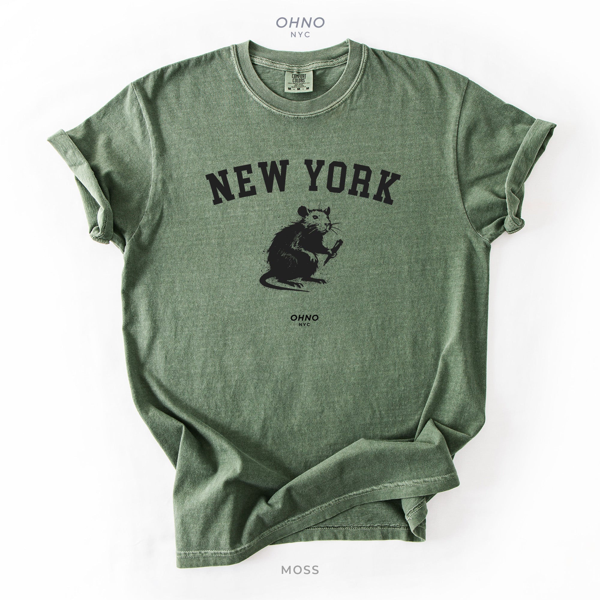 T-Shirt with New York Symbols / Rat Graffiti