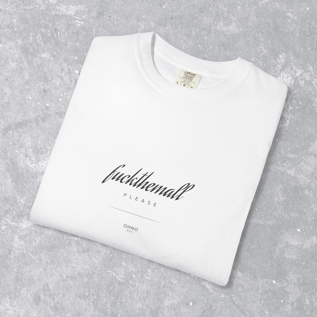 Small Fuck them all text T-Shirt