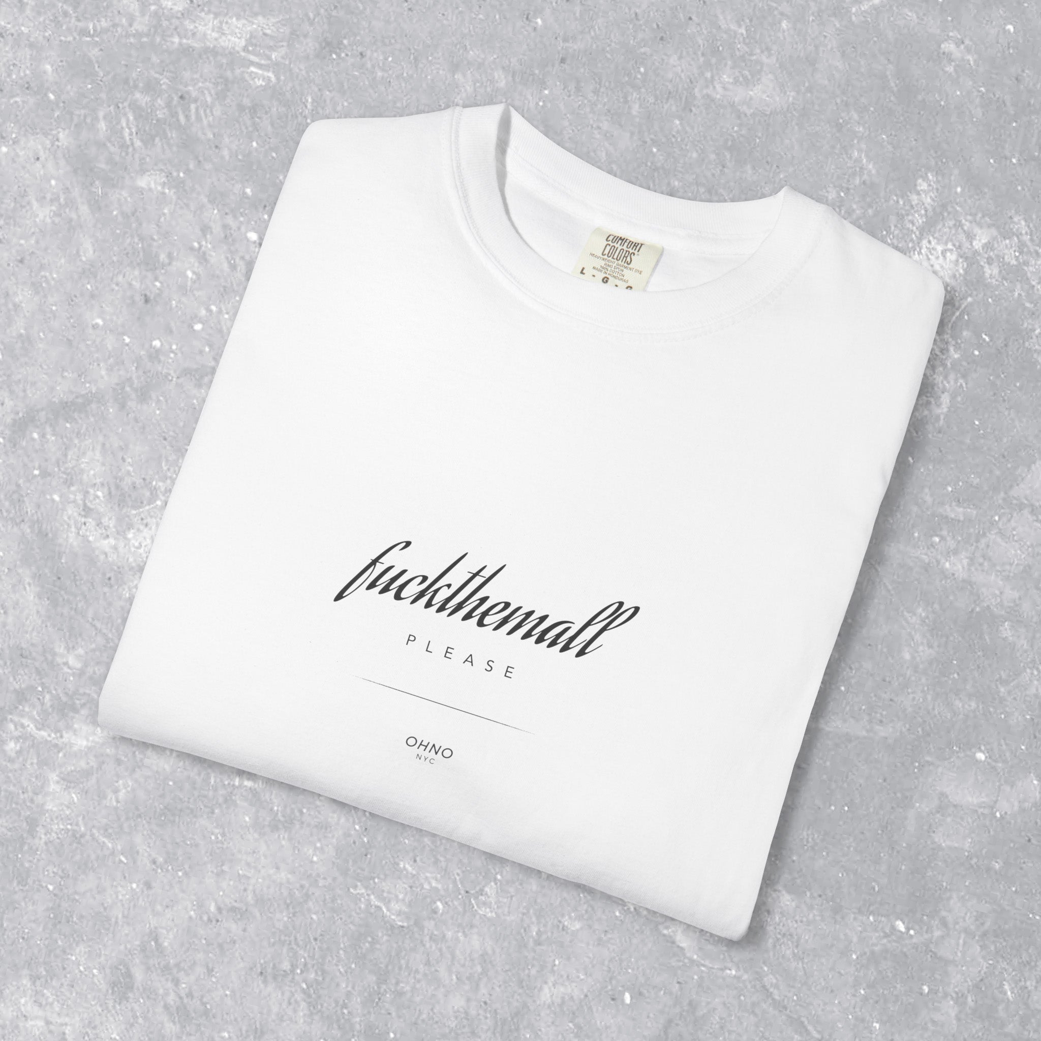 Small Fuck them all text T-Shirt